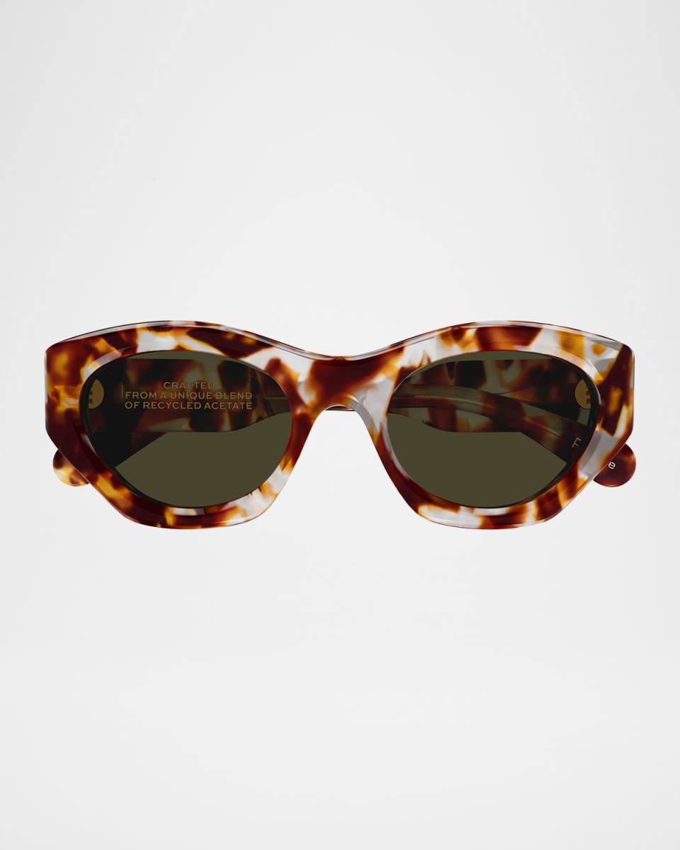 Havana Acetate Cat-Eye Sunglasses